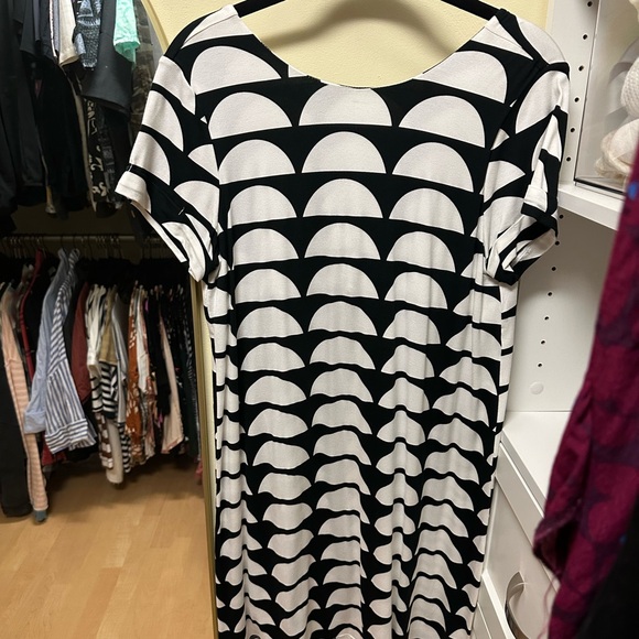 Ava Sky Dresses & Skirts - Ava Sky Black and White Raglan Midi Dress